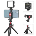 Combo 8 mobile phone vlog bracket set with selfie stick, fill light, and phone stand