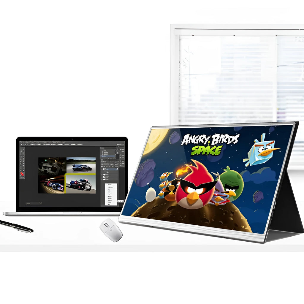 Zeuslap 15-inch portable IPS monitor with ultra-thin design and split screen display capability