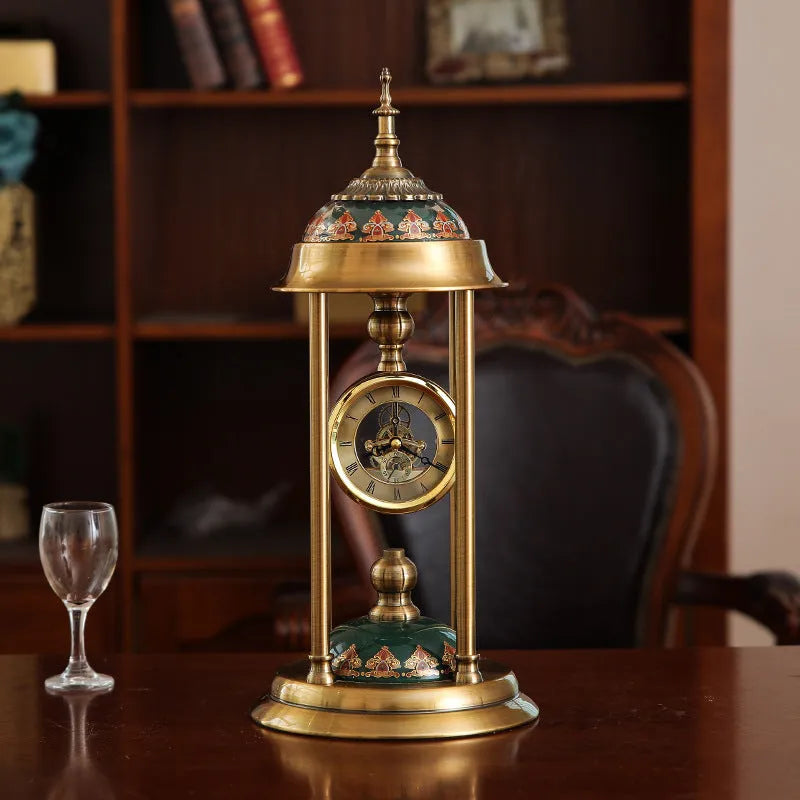 Nordic rectangular metal pendulum wall clock decoration measuring 46x16cm with ordinary glass mirror