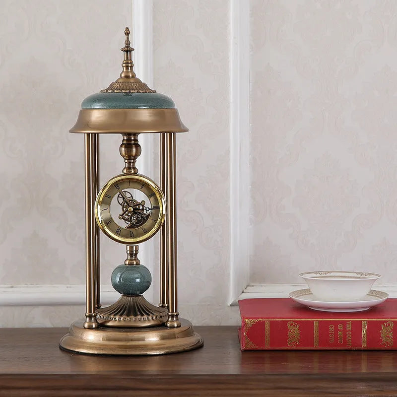 Nordic rectangular metal pendulum wall clock decoration measuring 46x16cm with ordinary glass mirror