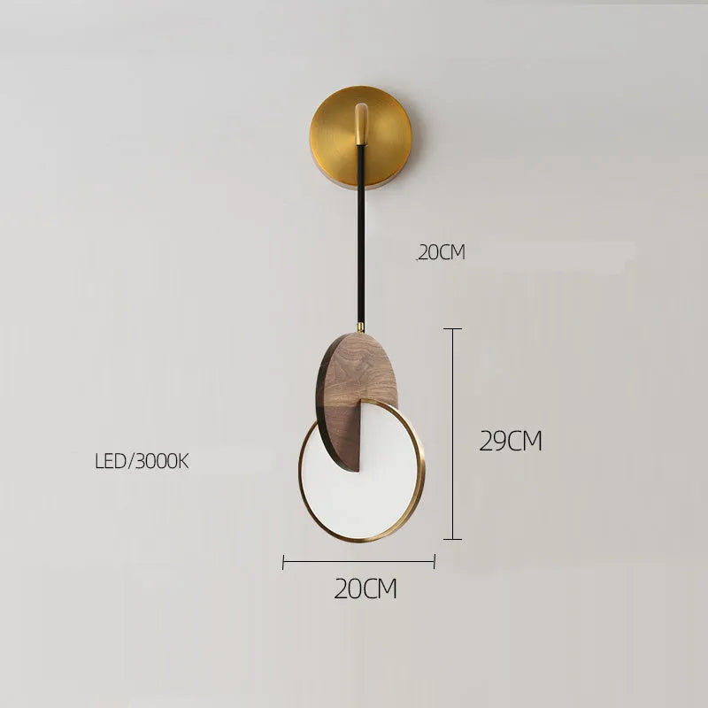Long-line walnut wood chandelier with carved details and warm white LED lighting