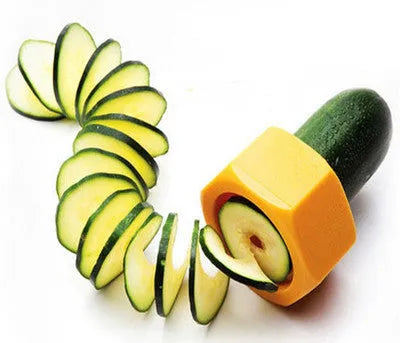 Yellow and green ABS plastic vegetable cutter slicer with 8cm diameter for kitchen use