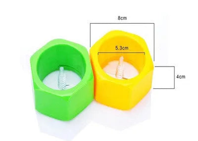 Yellow and green ABS plastic vegetable cutter slicer with 8cm diameter for kitchen use
