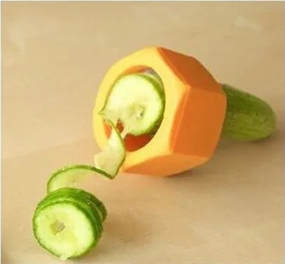 Yellow and green ABS plastic vegetable cutter slicer with 8cm diameter for kitchen use
