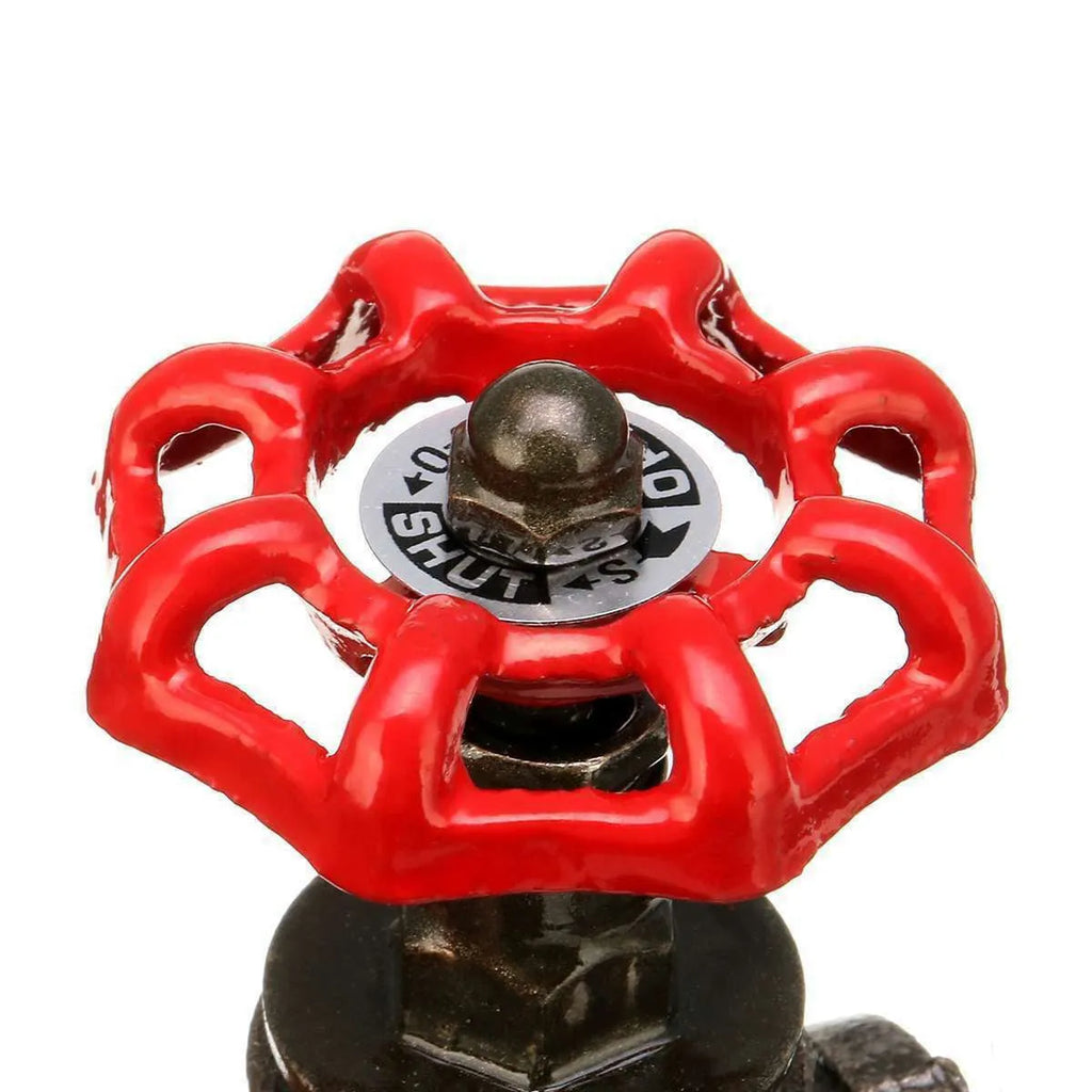 Steampunk grey copper brass tee valve with 3/4 inch BSP thread for industrial installations