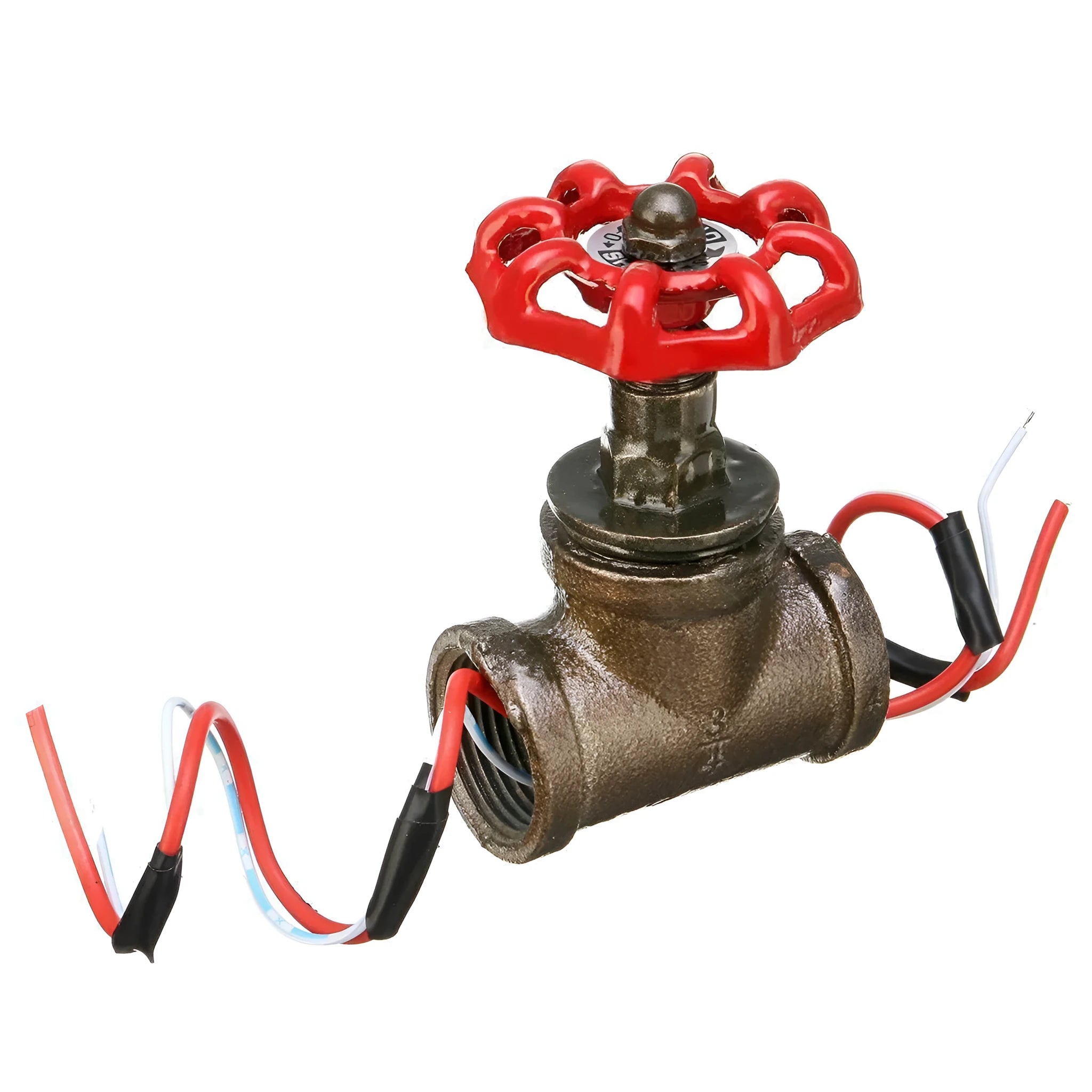 Steampunk grey copper brass tee valve with 3/4 inch BSP thread for industrial installations