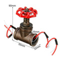 Steampunk grey copper brass tee valve with 3/4 inch BSP thread for industrial installations