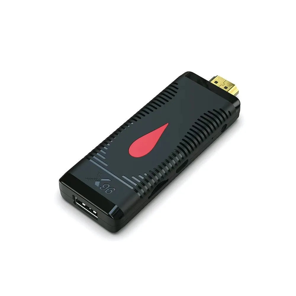 Small Android TV box dongle with Allwinner H313 chip for HDMI smart TV streaming.