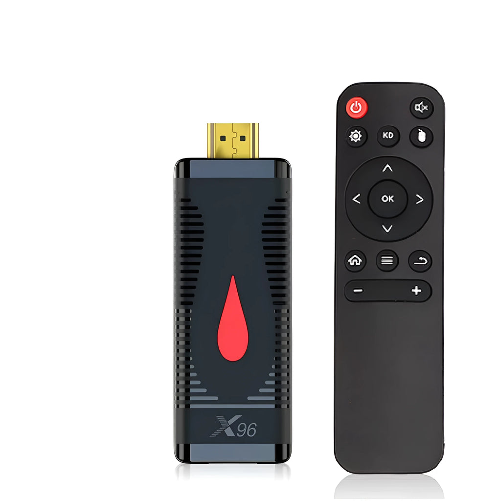 Small Android TV box dongle with Allwinner H313 chip for HDMI smart TV streaming.
