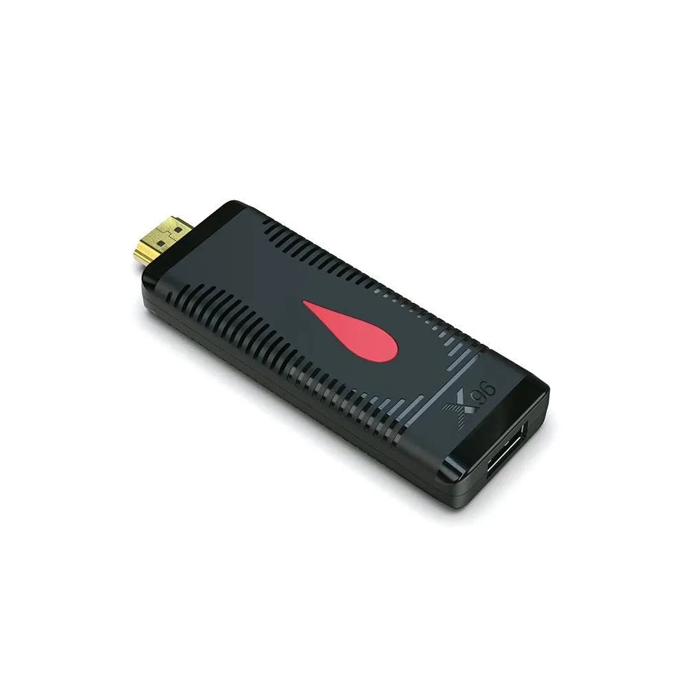 Small Android TV box dongle with Allwinner H313 chip for HDMI smart TV streaming.