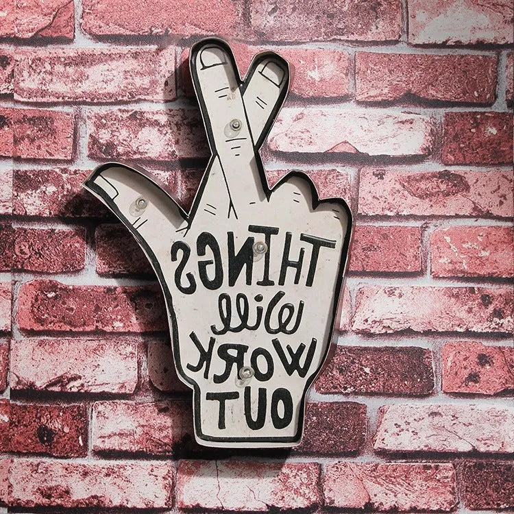 Flexible LED neon sign light shaped into custom design for wall decoration with vintage metal frame