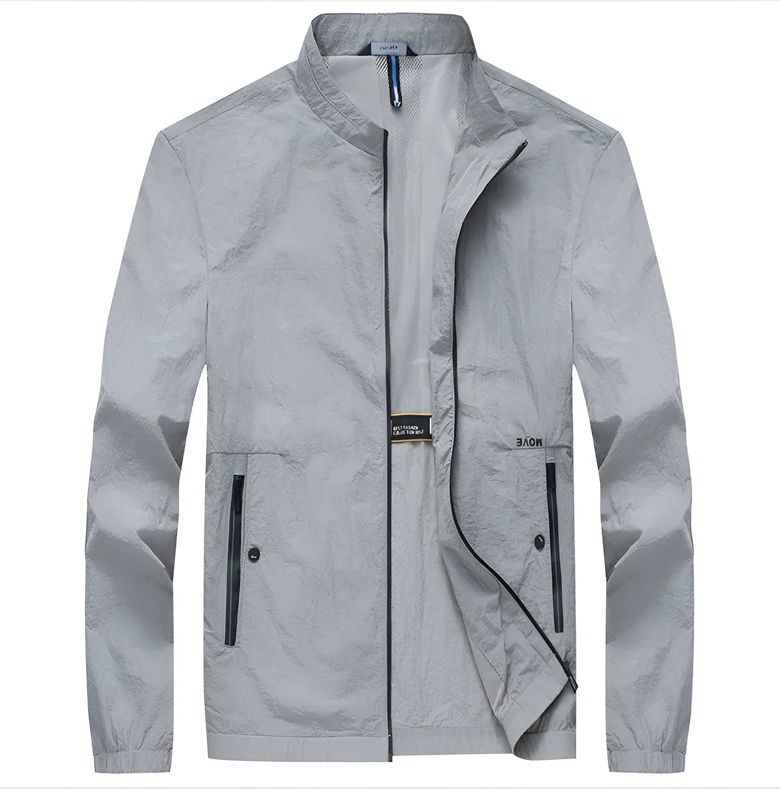 Kentino men's summer sunscreen clothes in thin polyester fabric available in blue, grey and navy colours