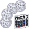 White submersible garden light with remote control for pools and water features