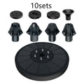 Black solar panel fountain pump with multiple nozzles for garden ponds and birdbaths.