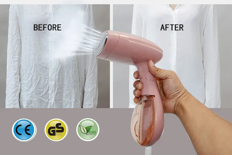 Sokany pink handheld steam ironing brush for clothes wrinkle removal
