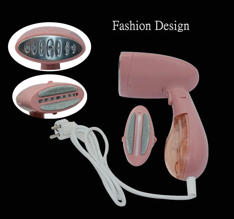 Sokany pink handheld steam ironing brush for clothes wrinkle removal