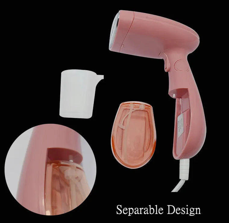 Sokany pink handheld steam ironing brush for clothes wrinkle removal