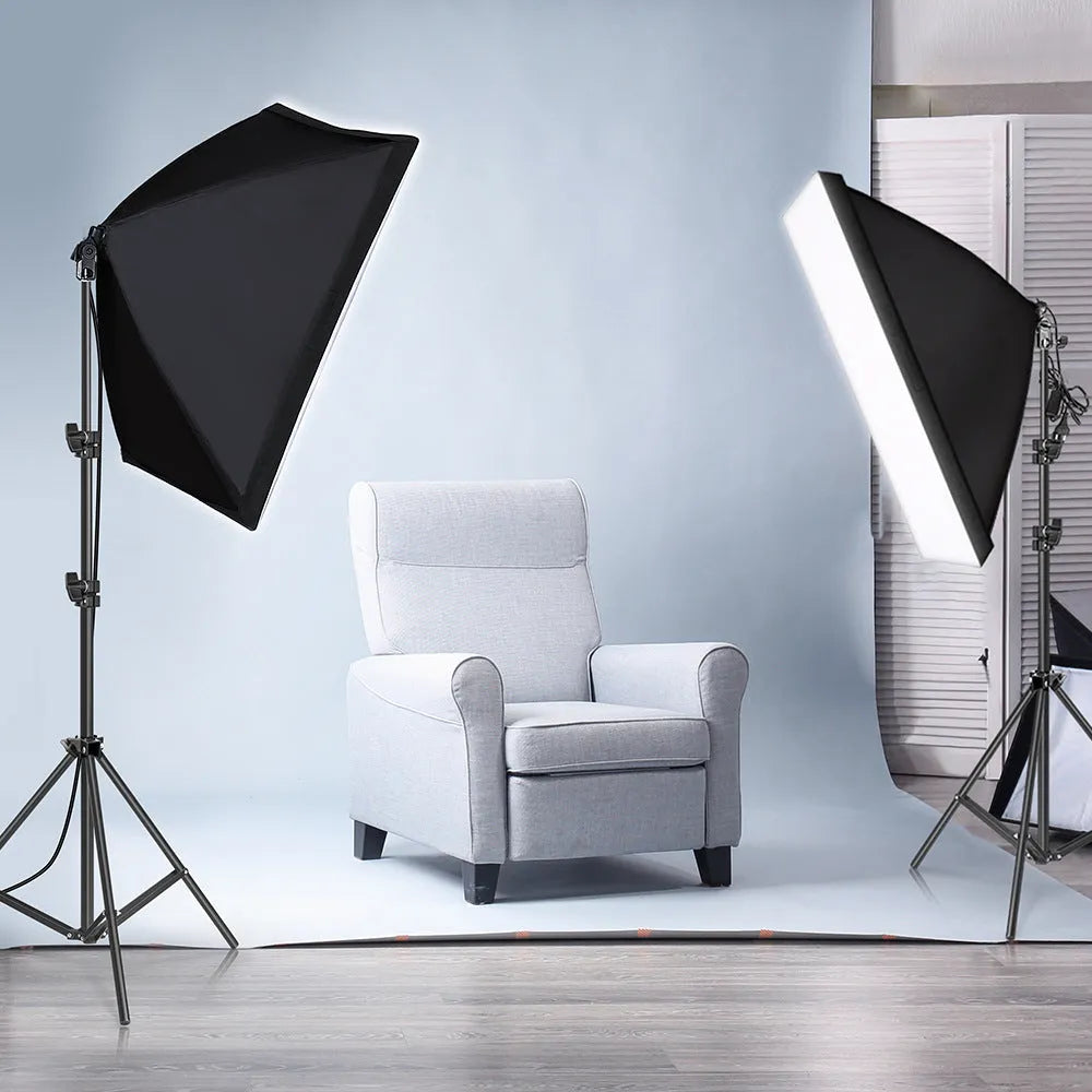 50x70cm photography softbox kit with 2 metre light stand for portrait shooting