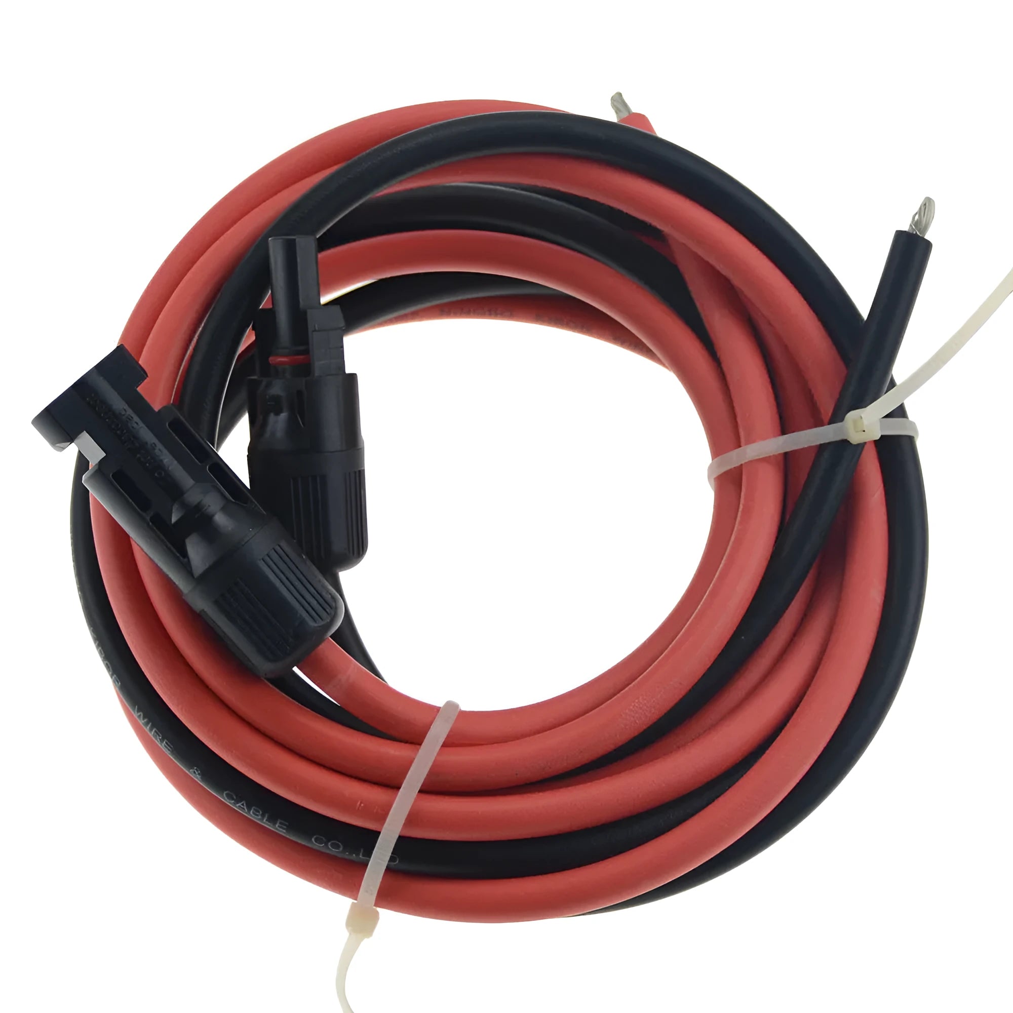 MC4 connector solar panel extension cable with black and red colour options