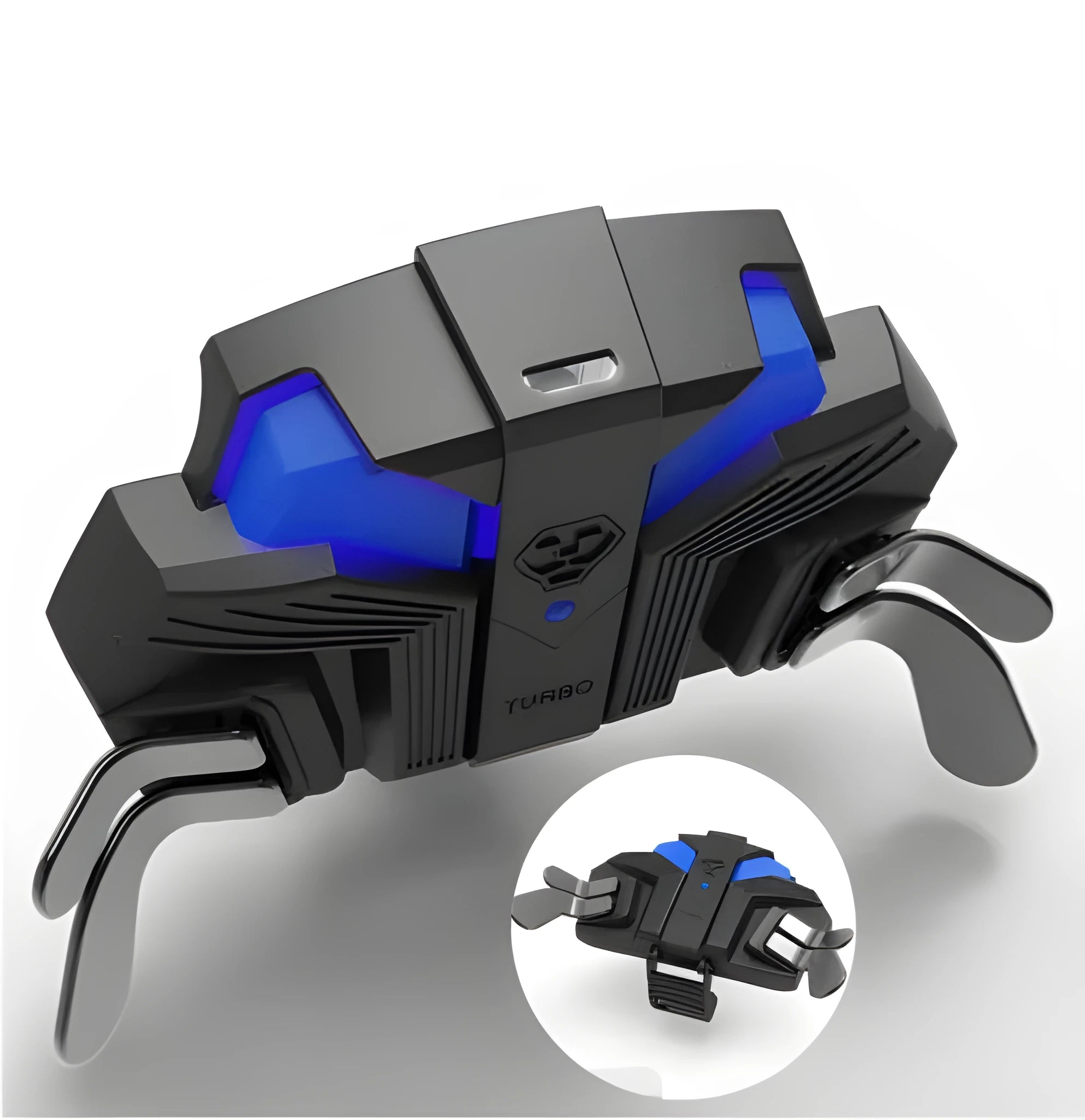 Black PS4 gamepad back button attachment with wired connection and Type-C port