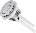 38mm round white ABS plastic double flush button for one-piece toilet replacement.