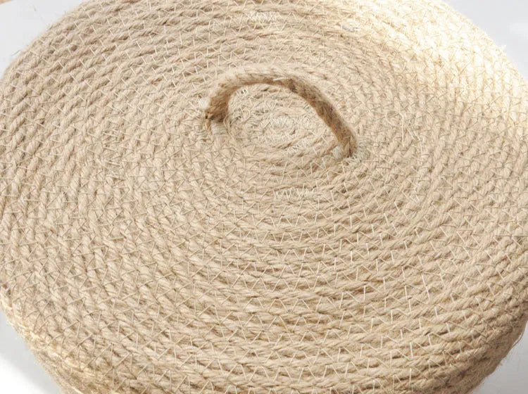 Japanese style linen fabric underwear storage basket with dustproof cover in three sizes