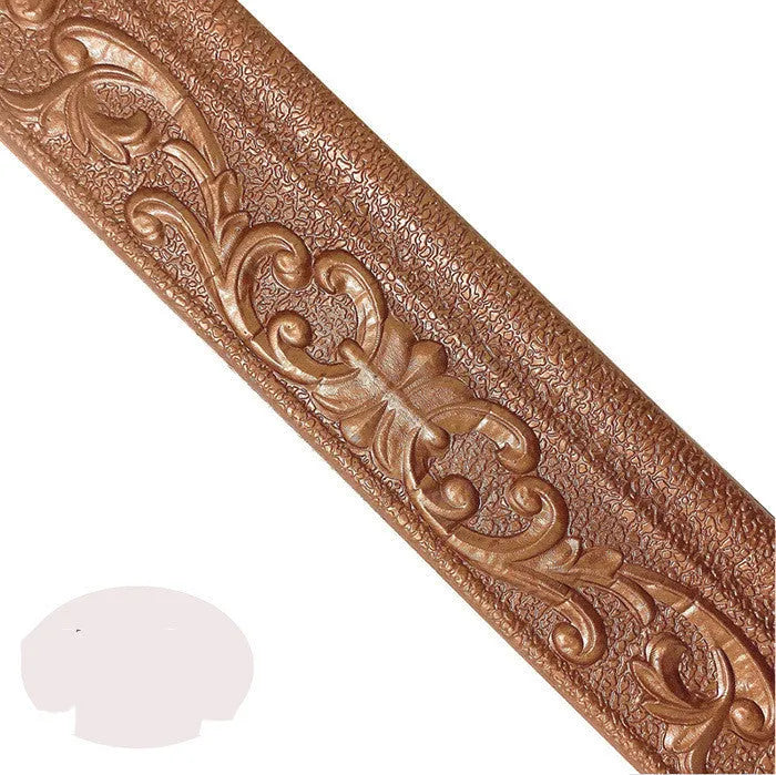 Medium self-adhesive waistline border with grid pattern for living room anti-fouling protection