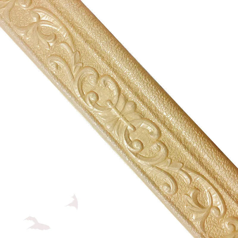 Medium self-adhesive waistline border with grid pattern for living room anti-fouling protection