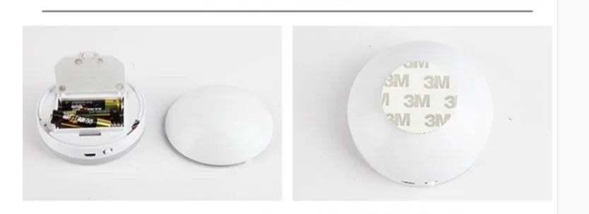 Wireless body sensing LED cabinet lights with motion detection for automatic night-time illumination