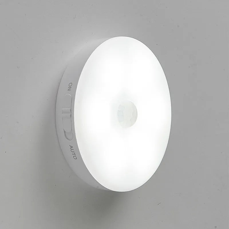 Wireless body sensing LED cabinet lights with motion detection for automatic night-time illumination
