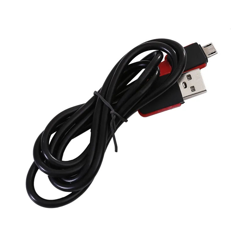 Red COB LED rechargeable flashlight with magnetic base, showing scale and USB cable.