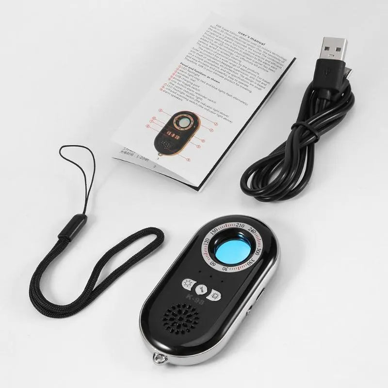 Compact wireless vibration alarm detector for travel security measuring 85mm long