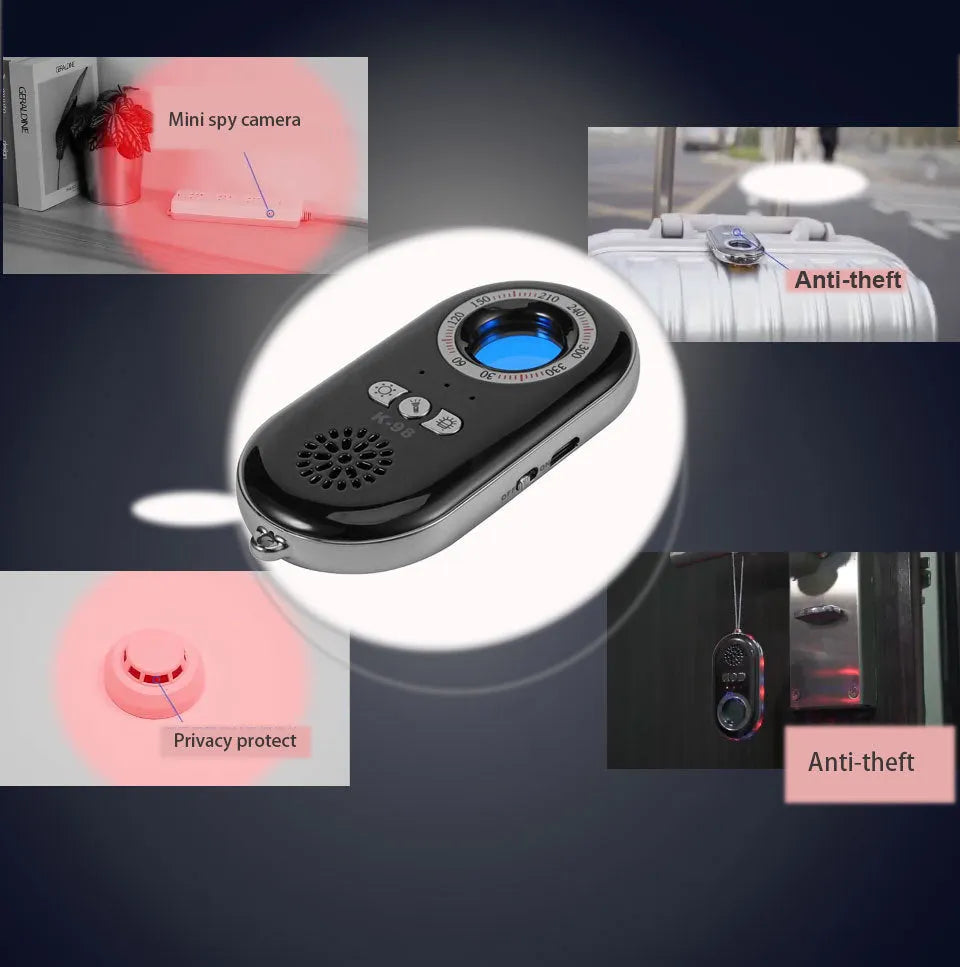 Compact wireless vibration alarm detector for travel security measuring 85mm long