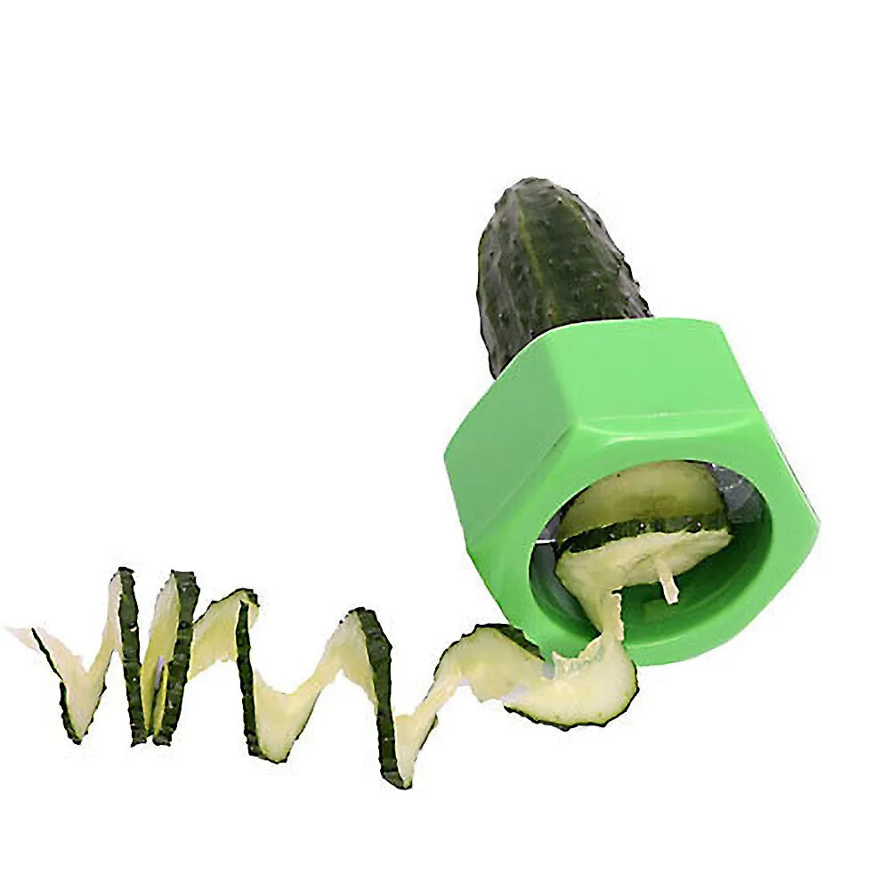 Yellow and green ABS plastic vegetable cutter slicer with 8cm diameter for kitchen use