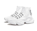 Men's black and white sports casual shoes with mesh lining available in sizes 39-47