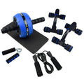 Resistance bands push-up bar fitness set with abdominal machine in green colour