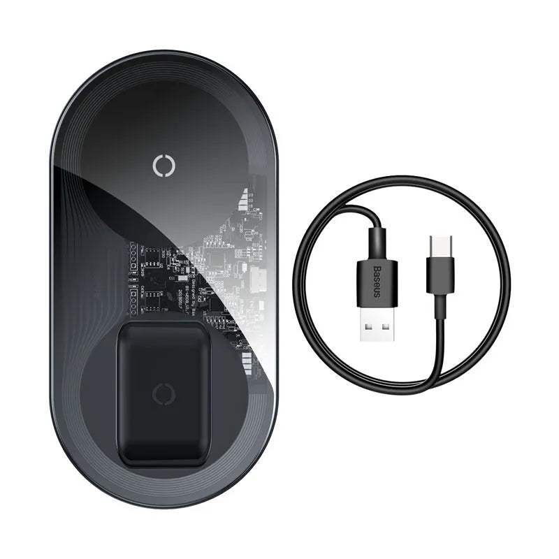 Baseus Minimalist 2-in-1 Wireless Charger Pro Version for phones and AirPods