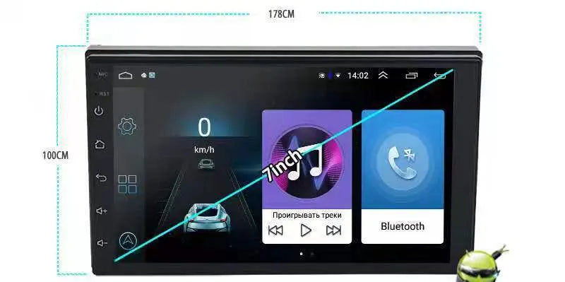 Black Android car navigator with rotating 10.1 inch screen for GM vehicles