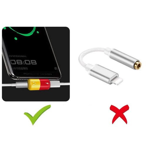 Blue Huawei phone charging adapter with 3.5mm audio splitter showing 30mm by 12mm dimensions