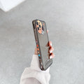 TPU phone case with cartoon astronaut and graffiti print for iPhone back cover in grey
