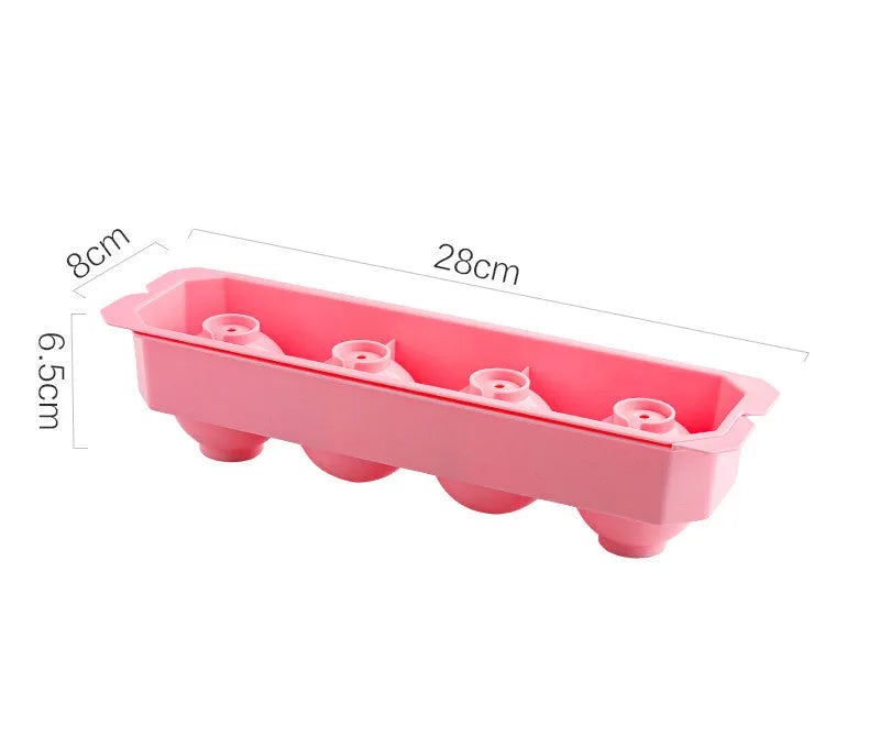 Silicone ice tray showing ice hockey artifact shapes and colourful geometric mould options