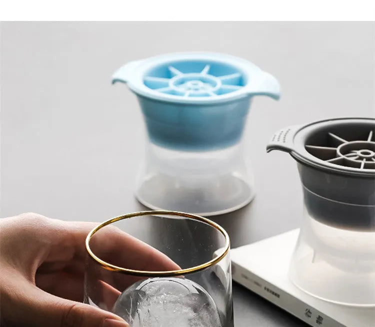 Silicone ice tray showing ice hockey artifact shapes and colourful geometric mould options