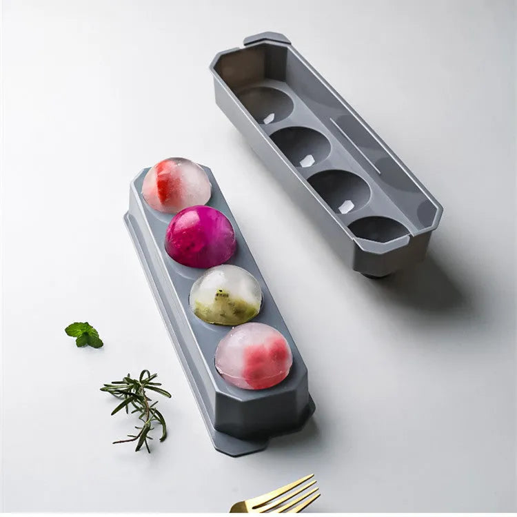 Silicone ice tray showing ice hockey artifact shapes and colourful geometric mould options