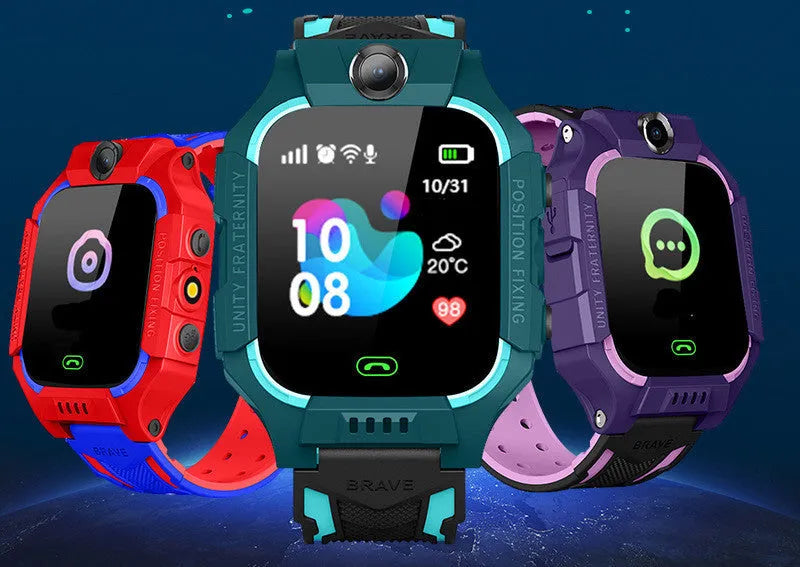 Z6 Q19 children's smartwatch in green, purple, or red with a 1.44-inch touch screen display.