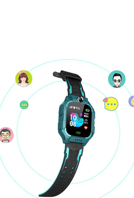 Z6 Q19 children's smartwatch in green, purple, or red with a 1.44-inch touch screen display.