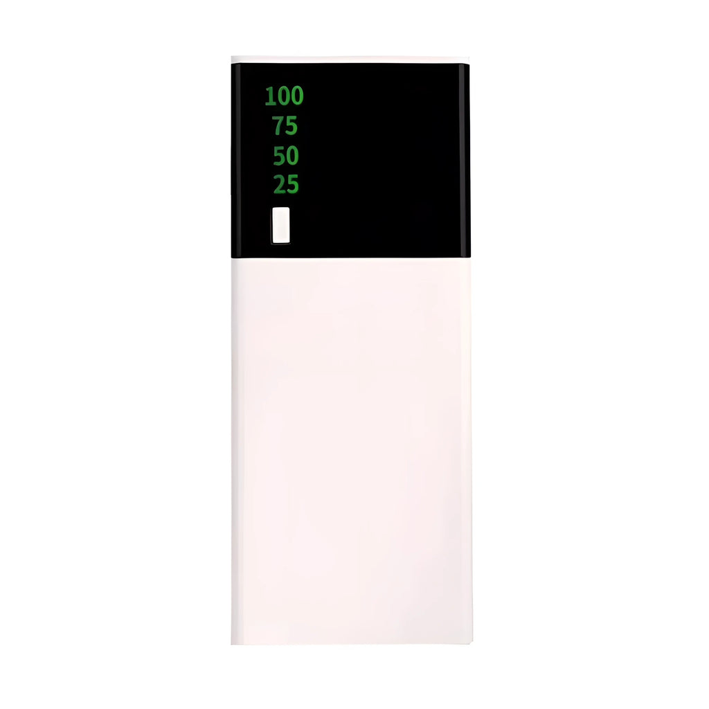Black customised 20000mAh portable power bank with charging cable