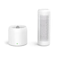 White mini household dehumidifier with 1 litre tank for rooms under 10 square metres