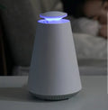 Ivory white photocatalyst mosquito lamp with USB cable, LED light and fan, 5W indoor insect killer for home or office
