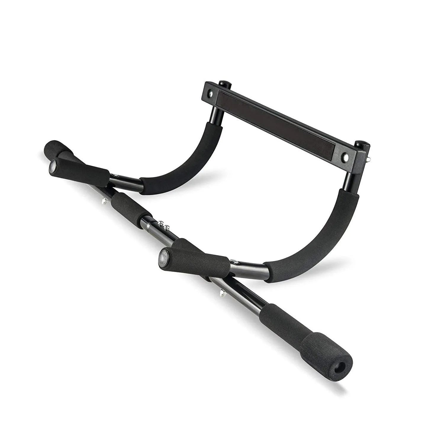 Black steel pipe pull-up bar for indoor fitness training equipment