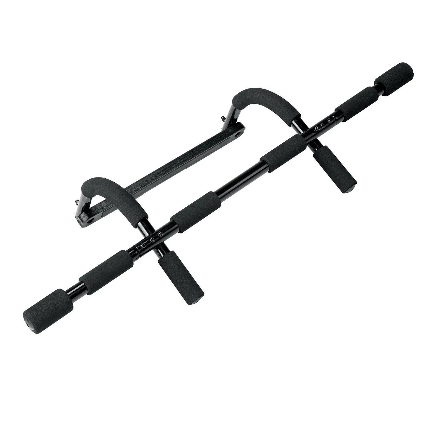 Black steel pipe pull-up bar for indoor fitness training equipment